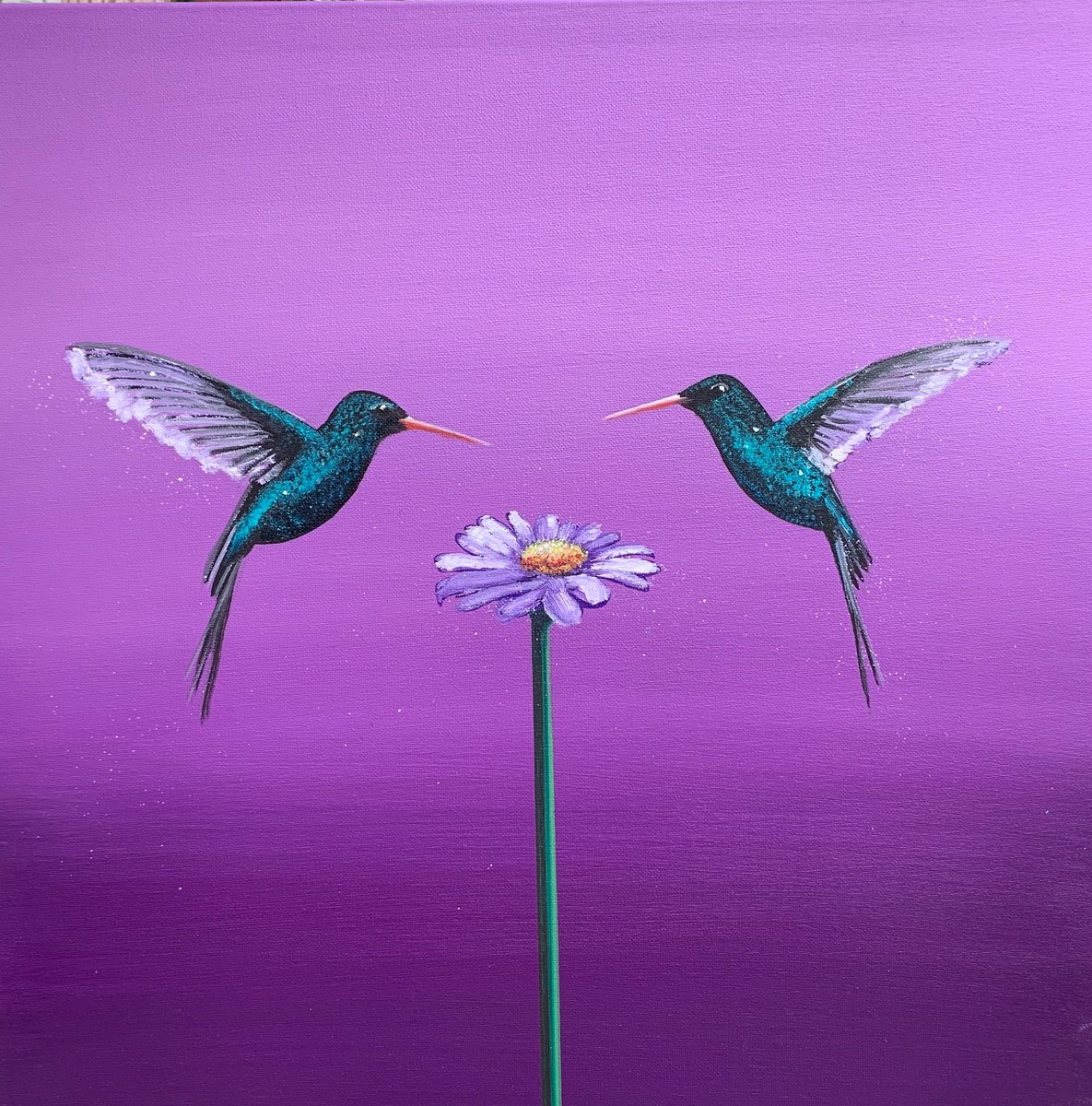 Two Hummingbirds ~ One Love by Laure Bury