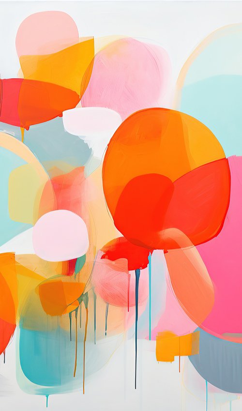 Painting with pink and blue shapes 2012237 by Sasha Robinson