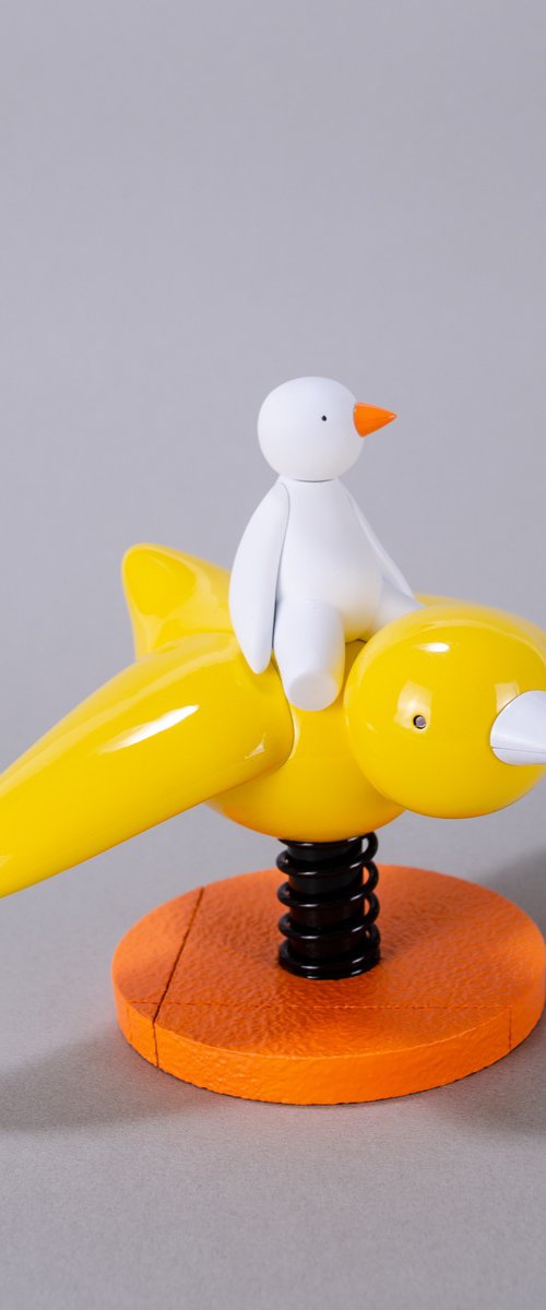 I Believe I Can't Fly - White & Yellow by mr clement