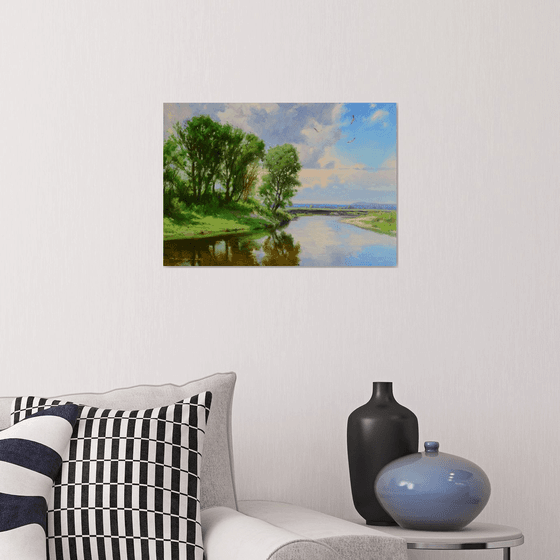 Landscape with birds