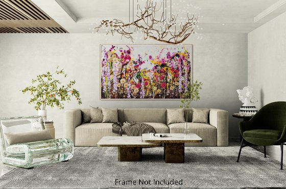 Roseberry Fields Abstract Floral Landscape