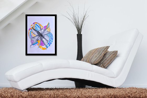 Vibrations Dancing In The Sky - Vibrations Mixed Media Modern New Contemporary Abstract Art