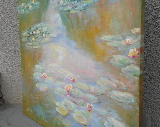 Replica of Monet's water lilies