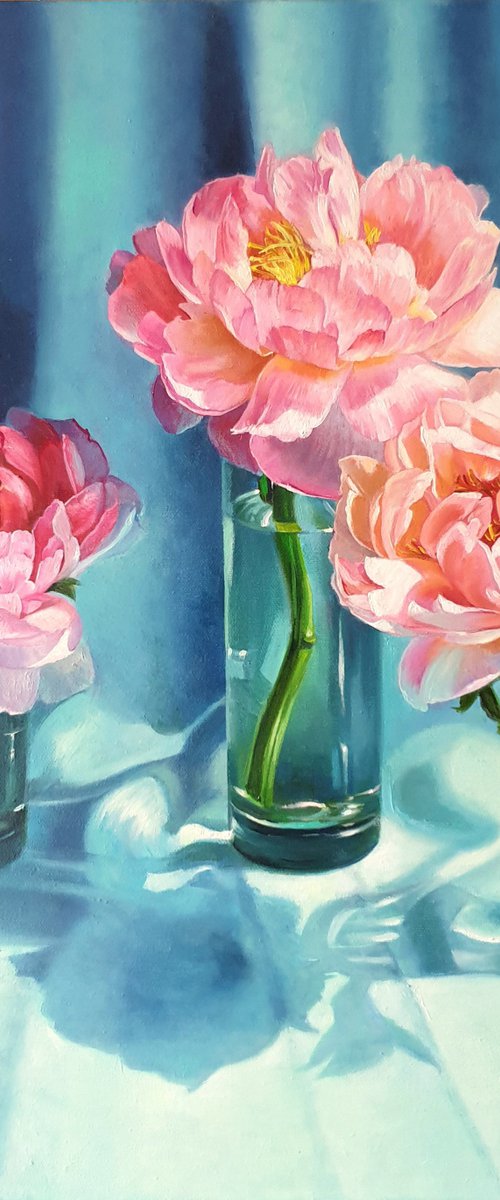 "Trio. "   peonies flower 2021 by Anna Bessonova (Kotelnik)