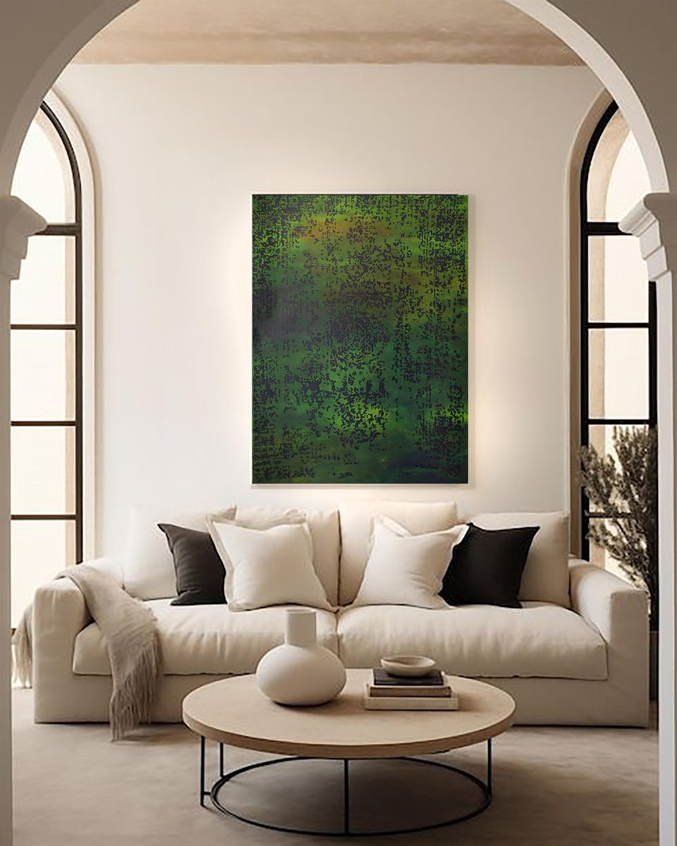 Geometric Abstract Acrylic Painting By Anahita Ghazanfari, 31 X 43, What I Remember 17, Original Artwork