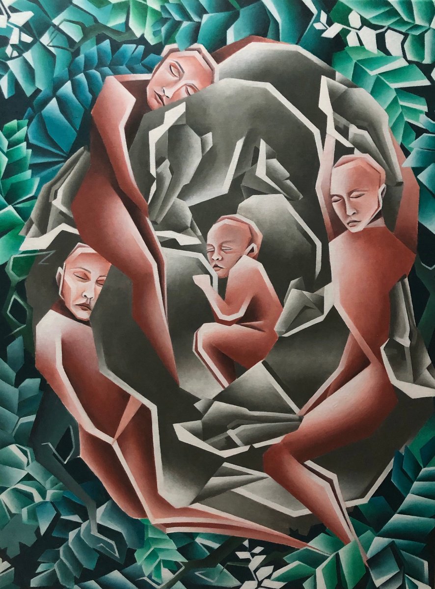 Acrylic Painting , Rest By Kristina Saudinyte, 24 X 31, Artwork For Sale On Artfinder