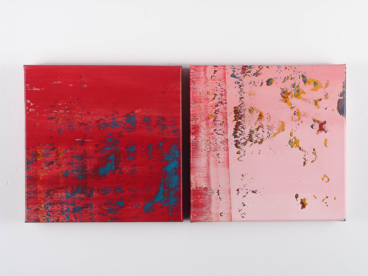 Organic Abstract Oil Painting By Vadim Shamanov, 12 X 12", Diffusion Of Time, Original Artwork