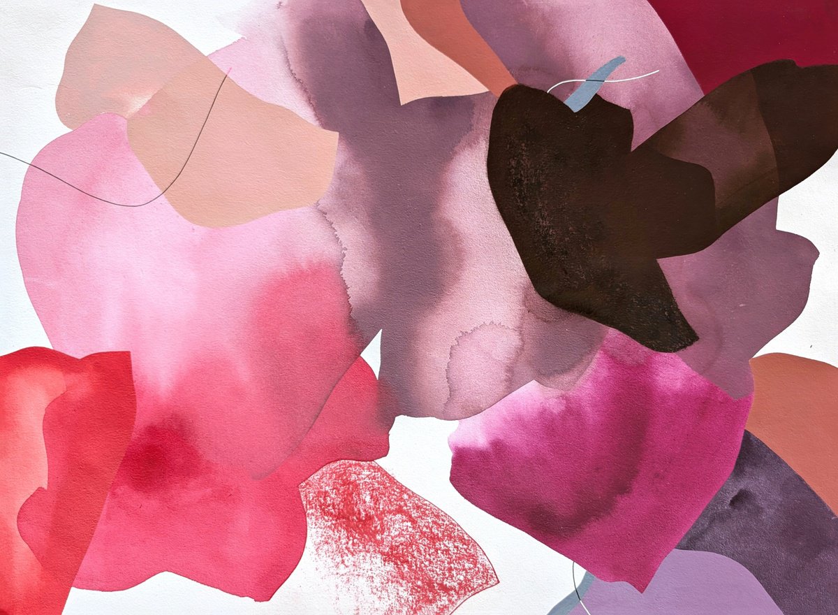 Abstract Painting By Smit Khond, 30 X 22", Shared With A Shrug, Original Artwork