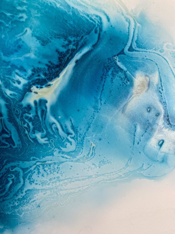 Abstract Ocean Fluid Art