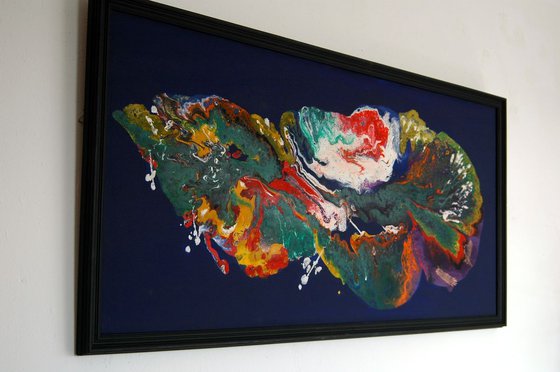 THE CLOUD (framed abstract artwork, ready to hang )