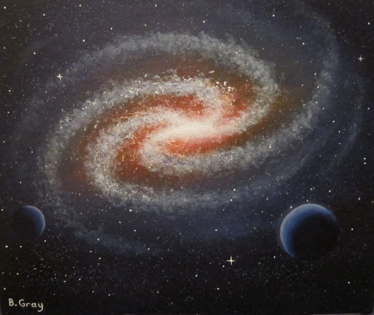 Galaxy Acrylic Painting 10 X 12 Artfinder