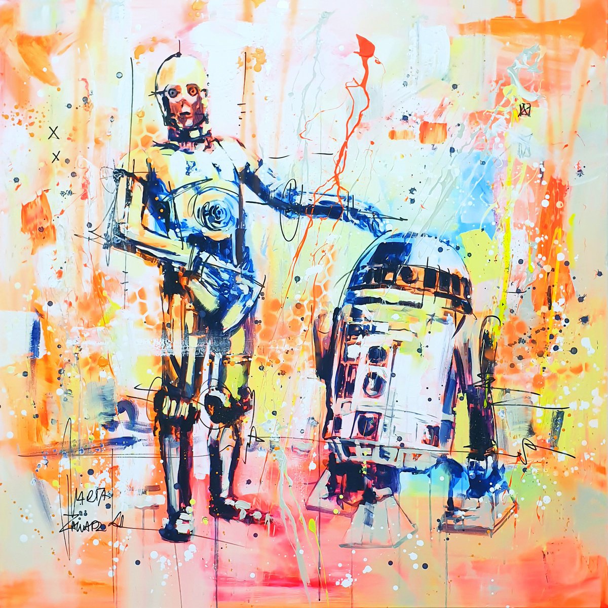 R2-D2 and C-3PO by Marta Zawadzka