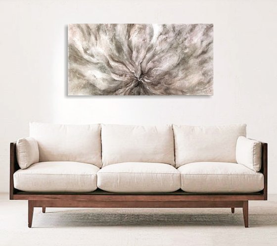 Floral textured wall art