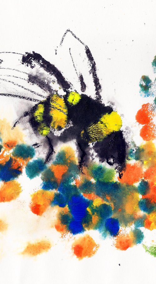 Bumblebee art 2 - To Bee or not to bee by Asha Shenoy