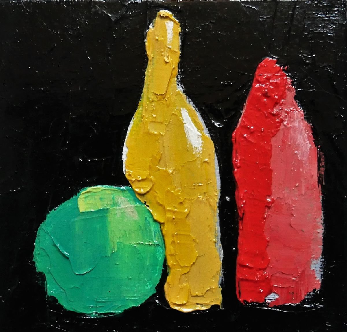 Little Oil painting Still Life 10 x 10 cm by Lionel Le Jeune