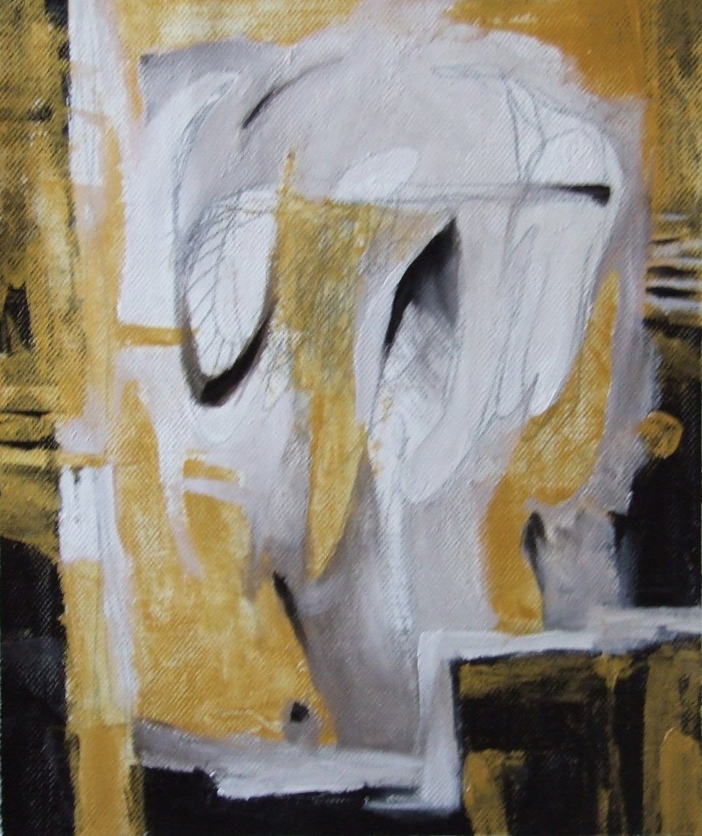 Abstract Oil Painting By Csaba Csendes, 10 X 12, EmlekeimbS?l Iv., Original Artwork