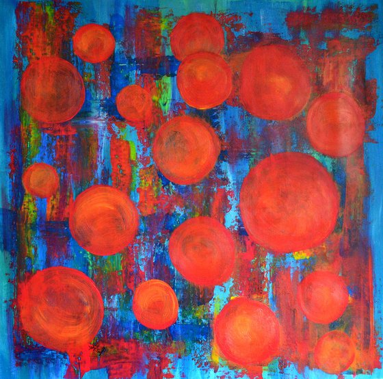 Abstract poppies