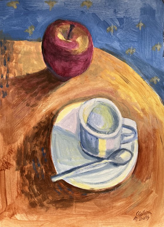 Italian apple and espresso cup