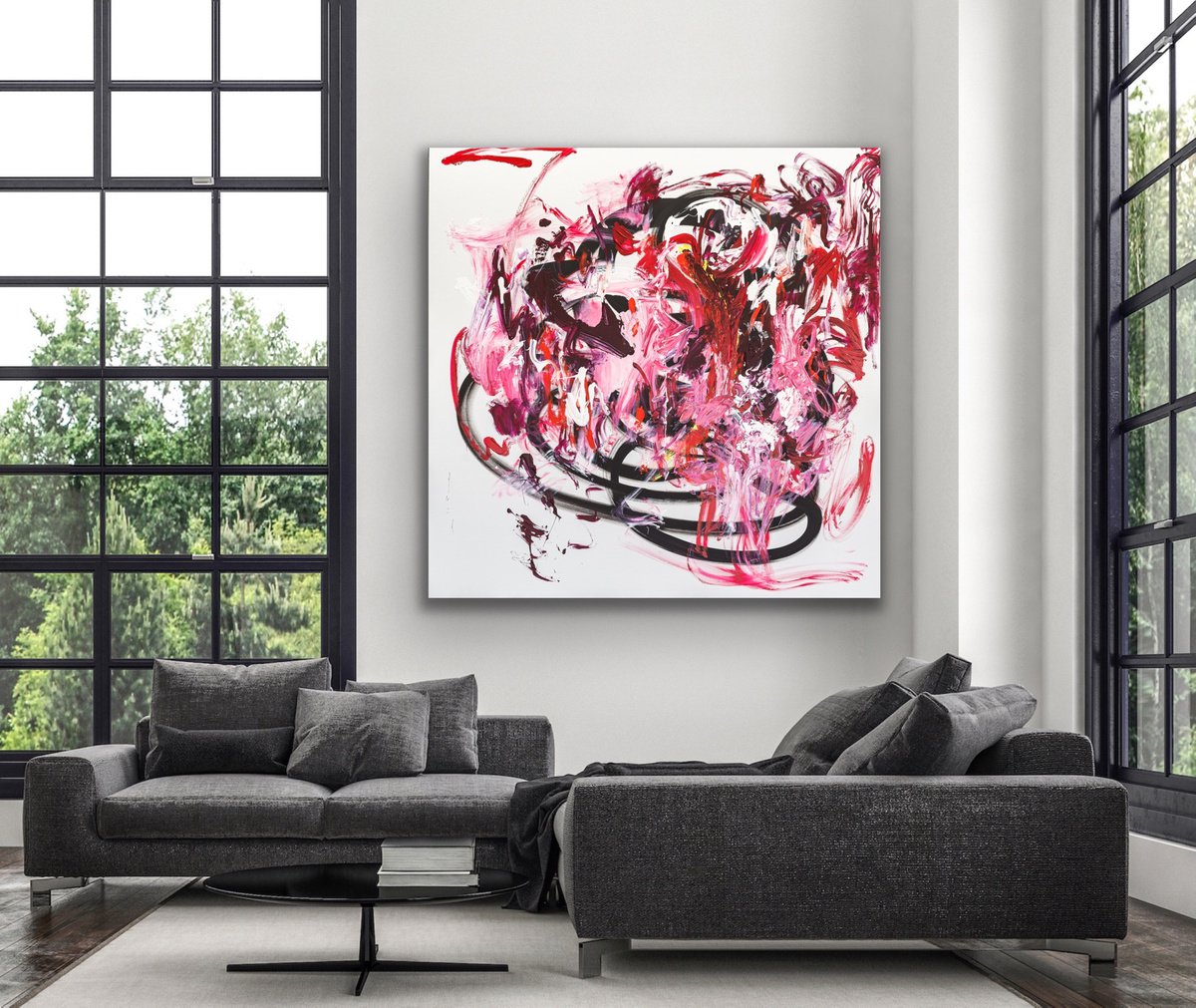 Large Textured Abstract - Spontaneity by Annette Spinks