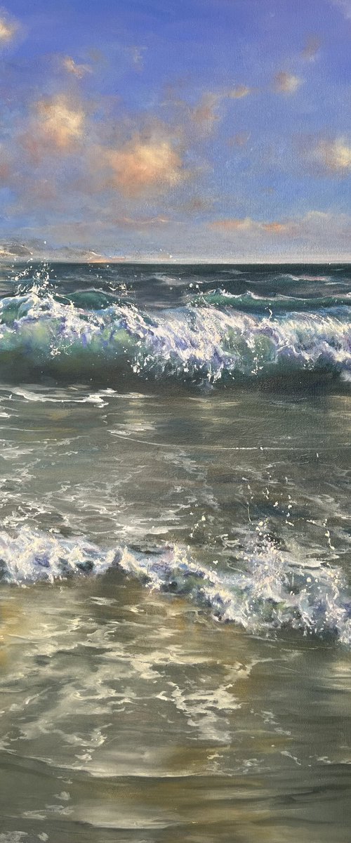 Escape - ocean waves in oil by Alesia Yeremeyeva