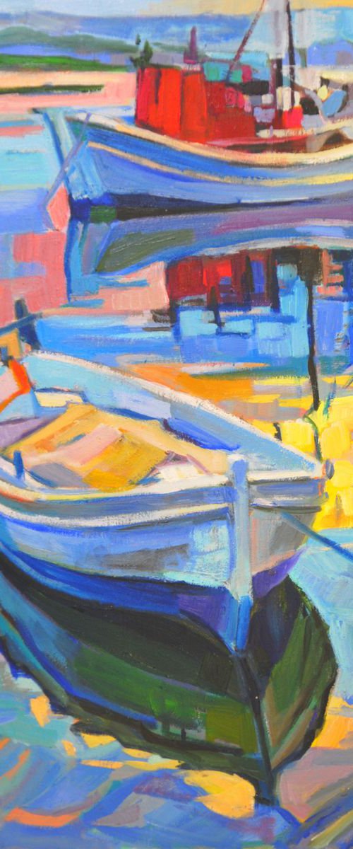 Fishing Boats / 40 x 25 cm by Maja Đokić Mihajlović