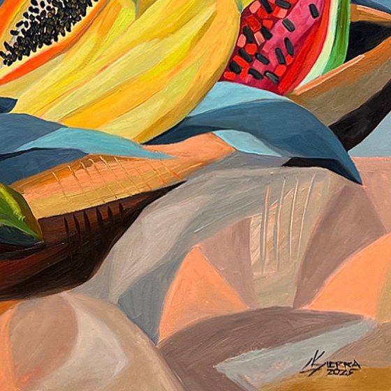 Island Fruit Symphony Still Life Bowl