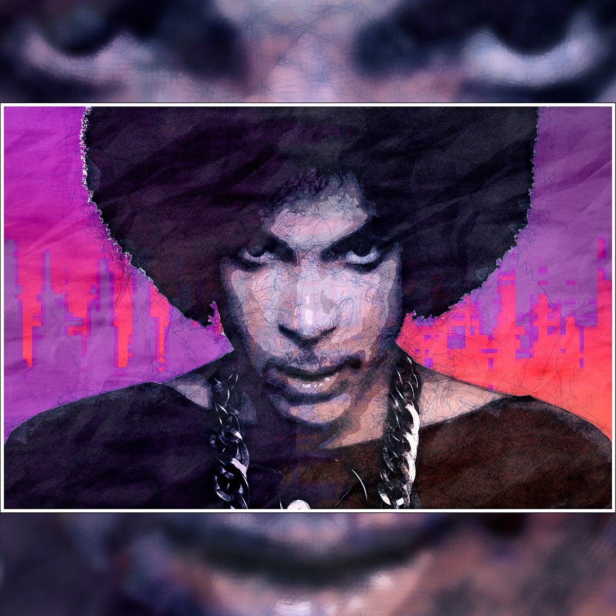 Prince - Purple Rain - Pop Art Modern Poster Andy Warhol Stylised Art by Jakub DK - JAKUB D KRZEWNIAK