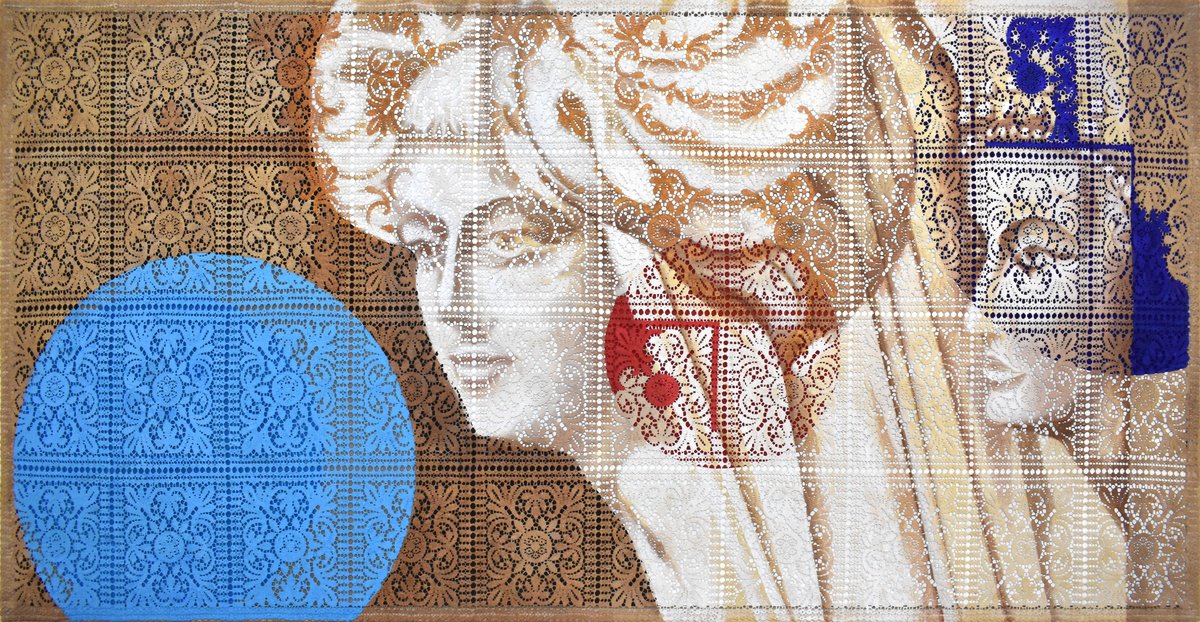 Expressive Oil Painting , Regine Dei Castelli Di Sabbia By Milena Nicosia, 79 X 39, Artwork For Sale On Artfinder