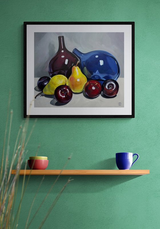 Mixed Fruit Coloured Glass