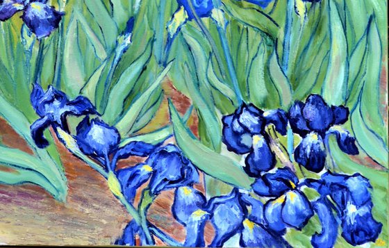 Irises inspired by Van Gogh