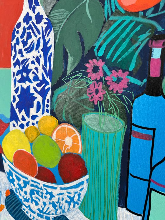 Still life with Vase and Fruit