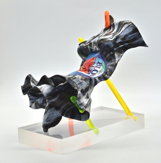 Vinyl Music Record Sculpture - "Up On The Rave"