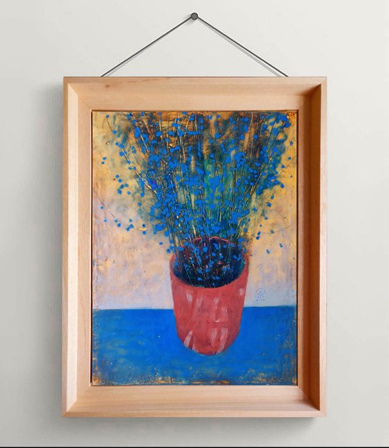 Soft Spoken - Framed Encaustic Artwork