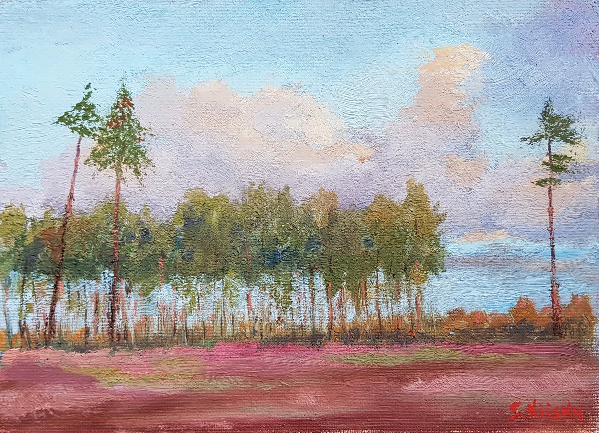 Impressionistic Landscape Oil Painting By Svetlana Grishkovec-Kiisky, 9 X 6", Landscape #1, Original Artwork
