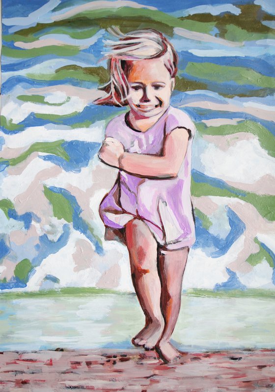 At the beach  / 71 x 50 cm