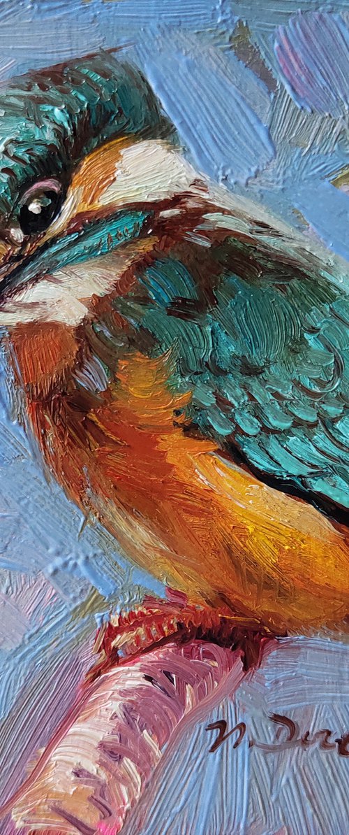 Kingfisher bird by Nataly Derevyanko