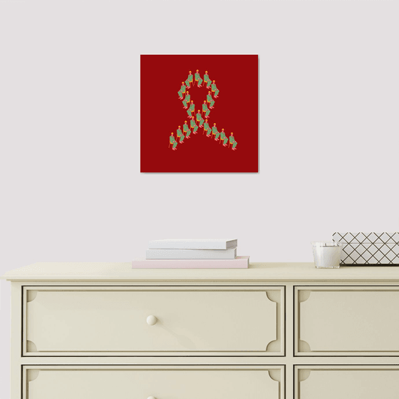 "Knot" - above bed artwork