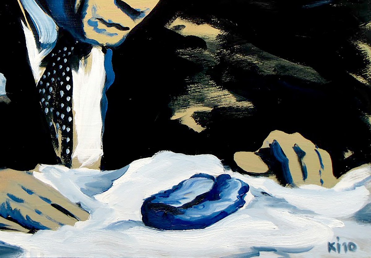 Urban And Pop Portrait Giclee Print By Igor Konovalov, 28 X 20, Blue Thing, Original Artwork