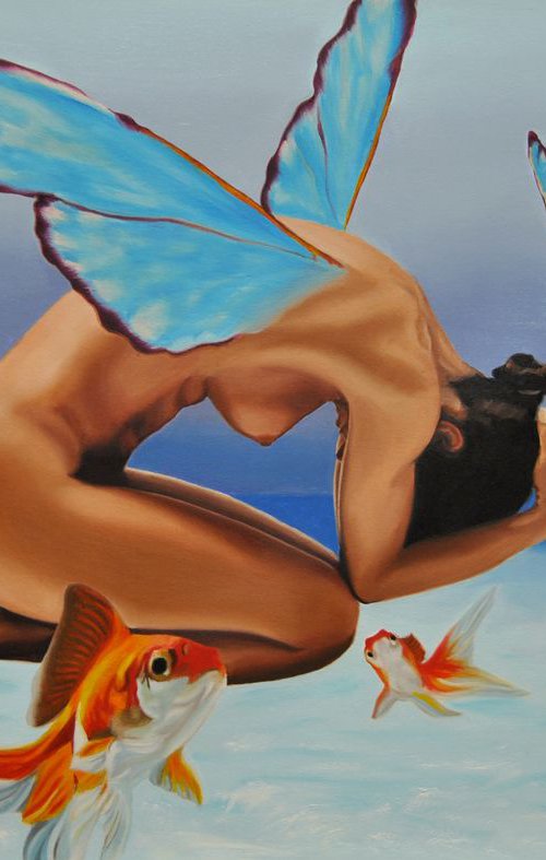 Try / 90 x 60 cm by Simona Tsvetkova