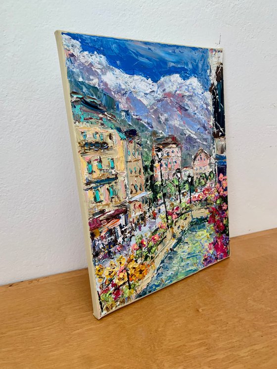 Chamonix town in France