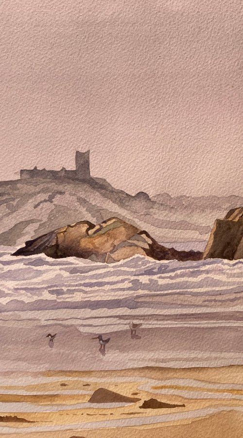 Criccieth Castle from Black Rock Sands by Martin Whittam