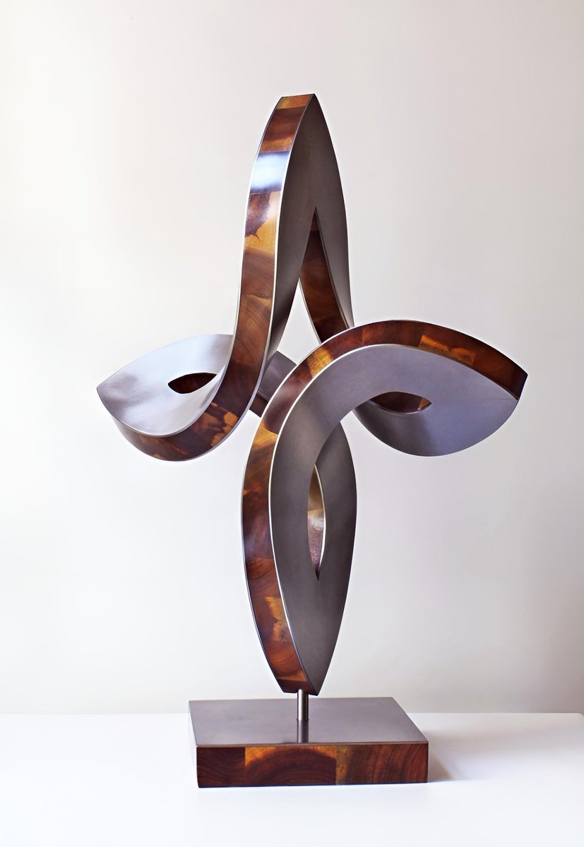 Geometric Abstract Sculpture By Nikolaus Weiler, 13 X 18", Vertical Contract, Original Artwork