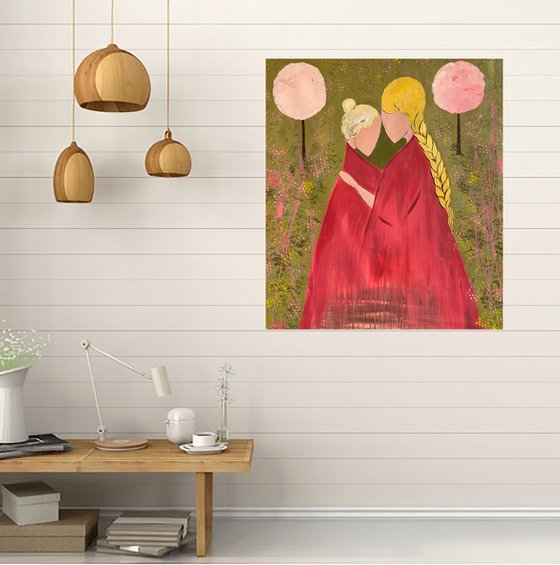 Mother Daughter Original Painting