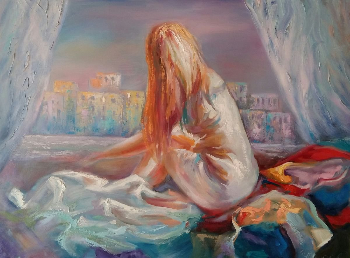 Sweet dreams, 80x60 cm, FREE SHIPPING by Larissa Uvarova