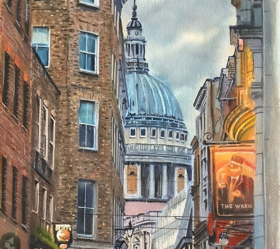 St Paul’s Cathedral in the rain