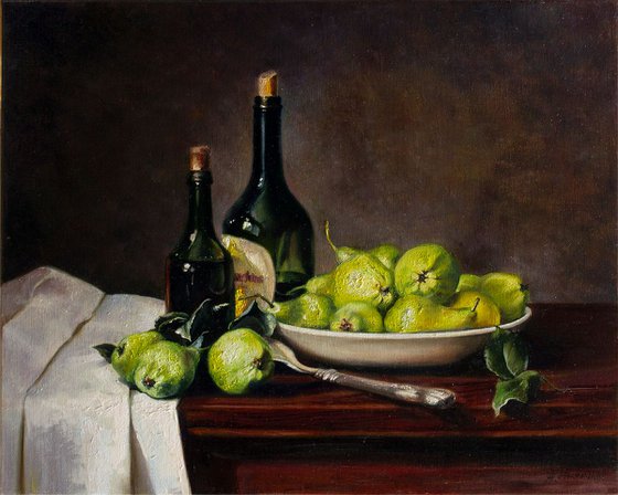 With wine and pears