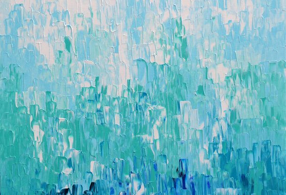 Relief Blue 34 - Large Abstract Marine, Ocean