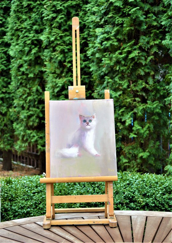 White fluffy