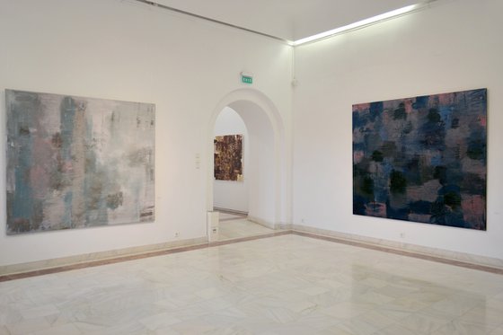 XXL blue painting large art