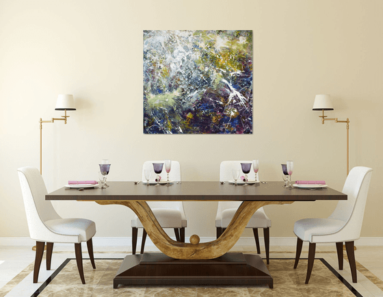 Large abstract painting. 90x95cm